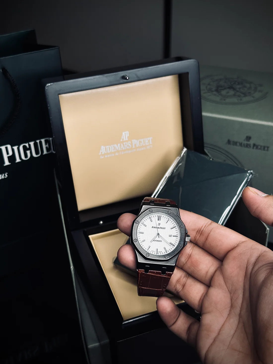 AP Leather Strap Watch