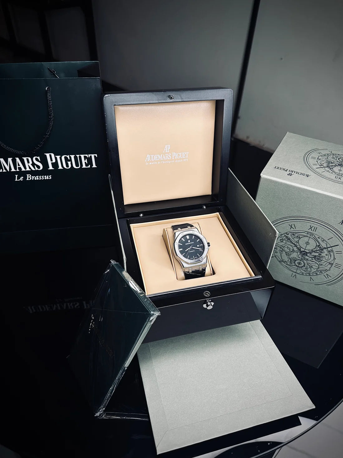 AP Leather Strap Watch